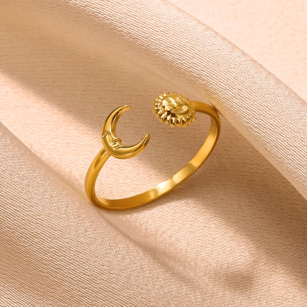 Wholesale Stainless Steel Ring Cross Couple Ring Heart-Shaped