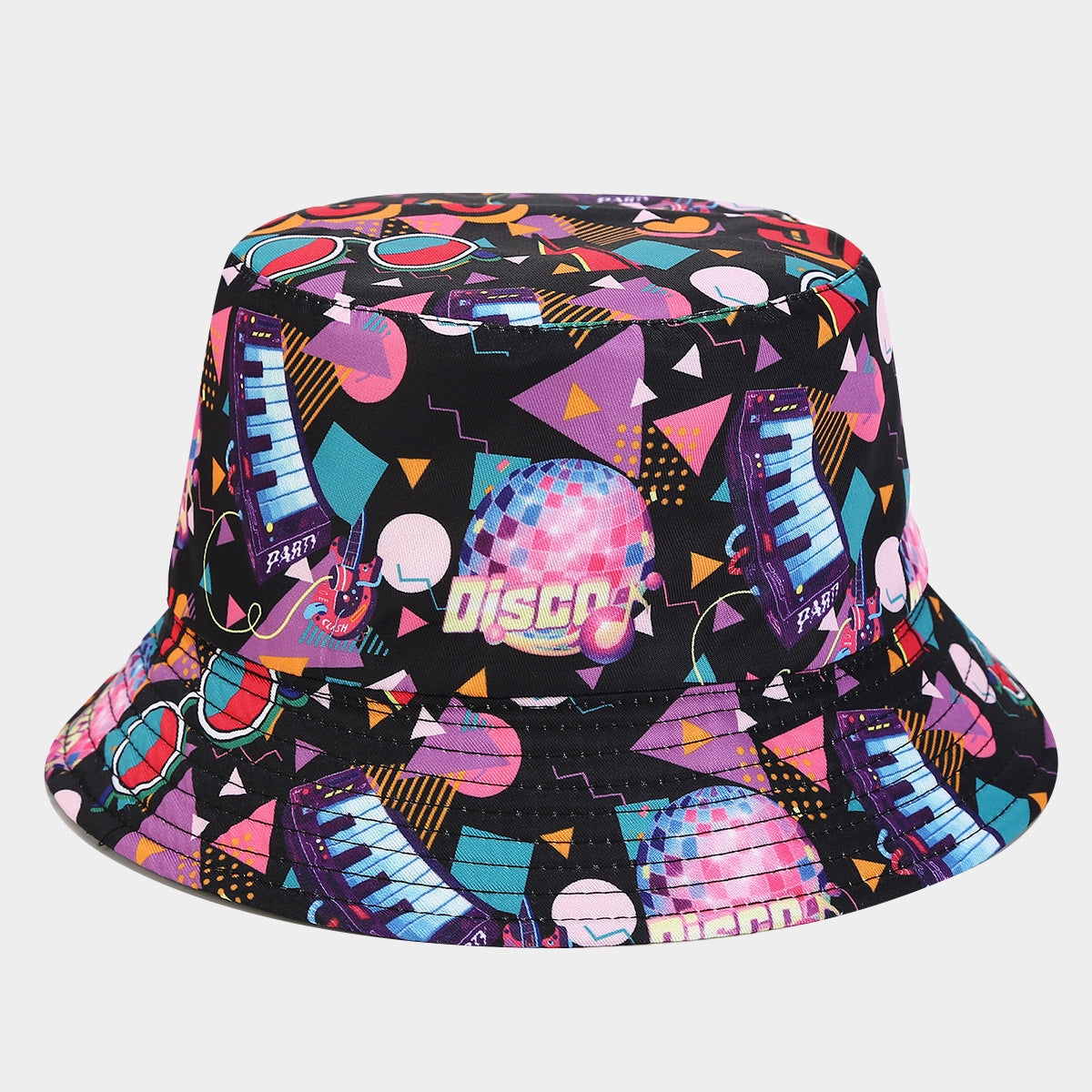 Wholesale  classic 80 90party fisherman hat men's and women's fashion positioning graffiti double-sided basin hat tide