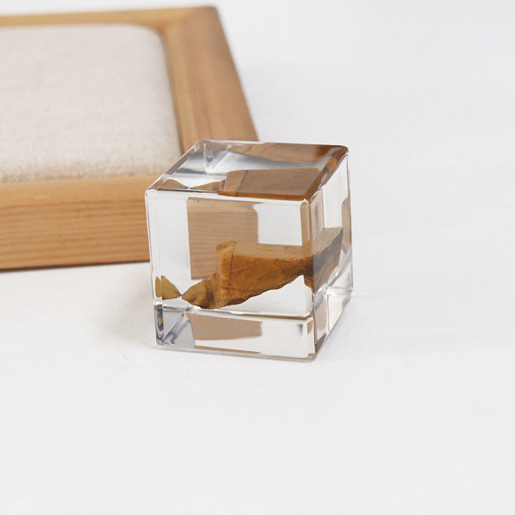 Wholesale 6pcs Natural Color Mineral Resin Drip Glue Crafts Ornaments