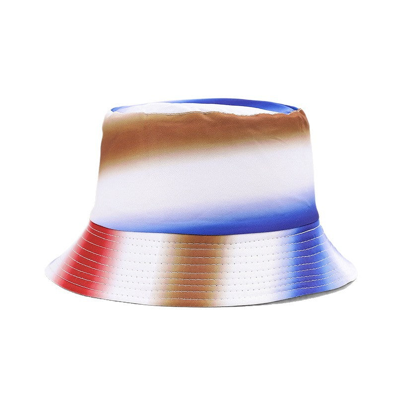 Wholesale Graffiti tie-dye bucket hat sun visor