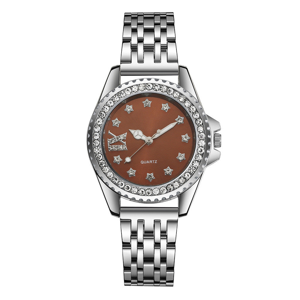 Wholesale Diamond Studded Steel Band Bracelet Watch