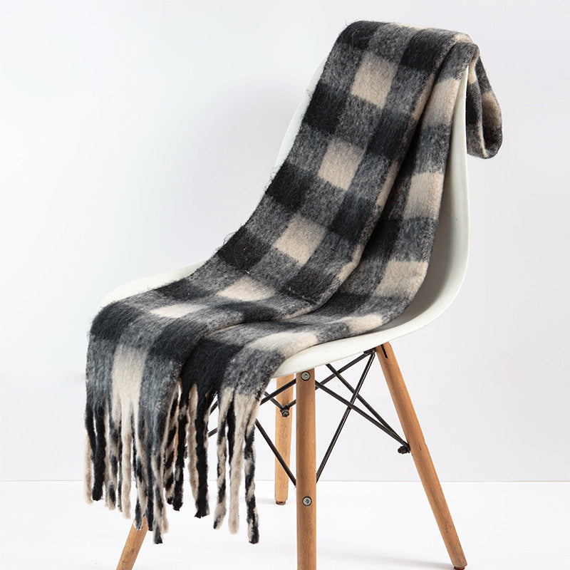 Wholesale Winter Thickened Warm Plaid Scarf