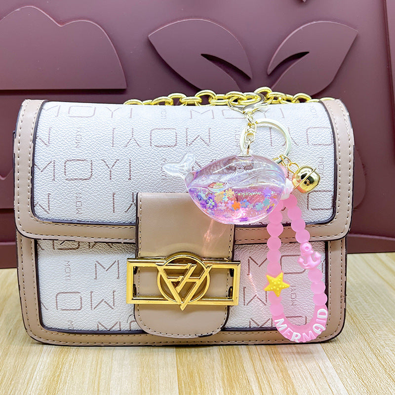 Wholesale Oil-filled Colorful Whale Keychain