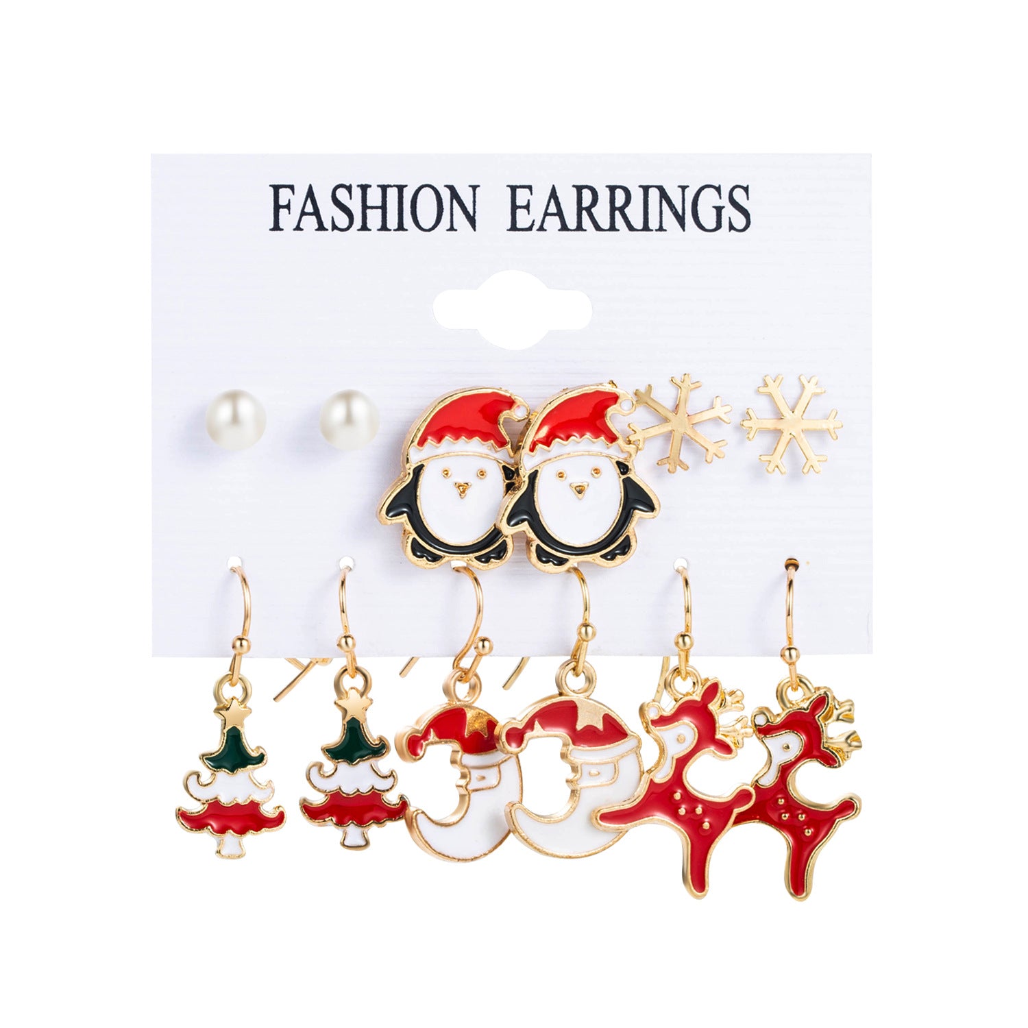 Wholesale 1set Christmas Oil Drop Earrings