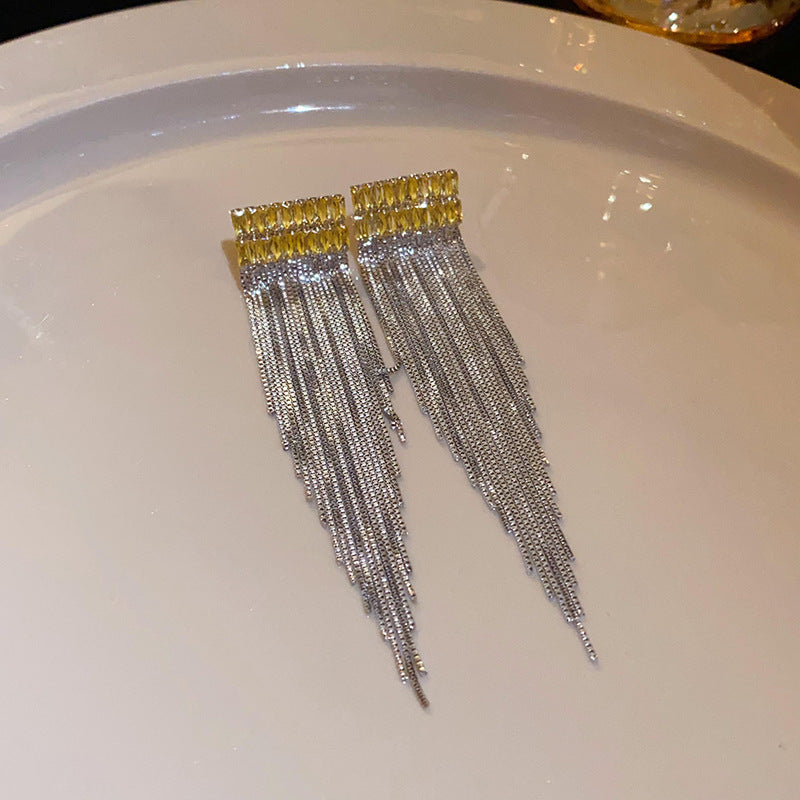 Wholesale Diamond Butterfly Flower Five Pointed Star Tassel Alloy Earrings