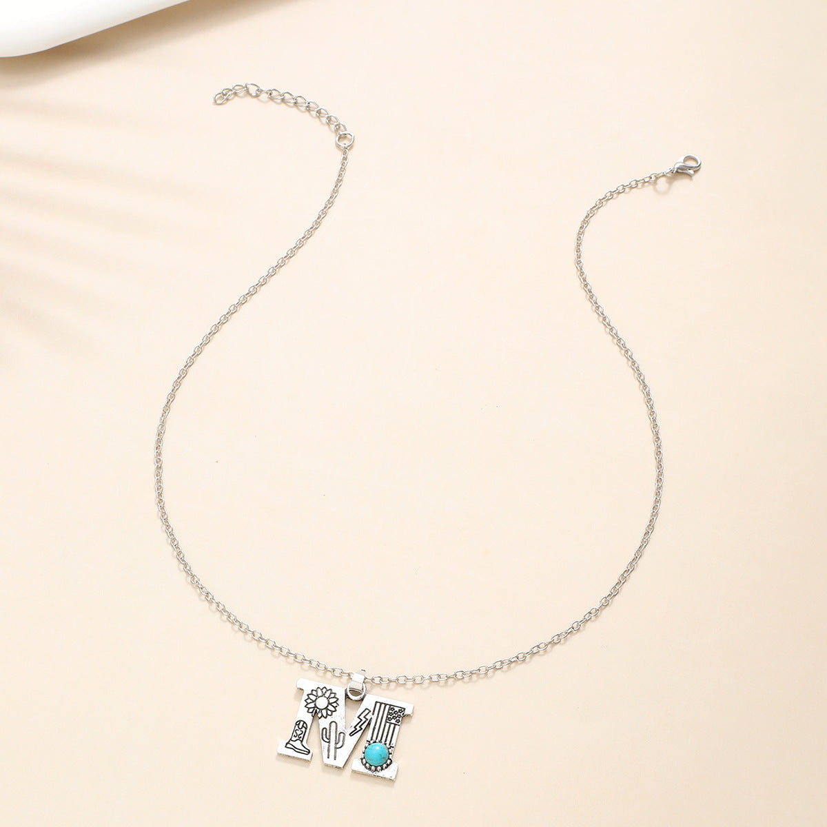 Wholesale Alloy English letter necklace western style