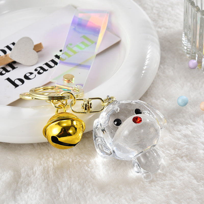 Wholesale Crystal Clear Puppy Acrylic Keychains