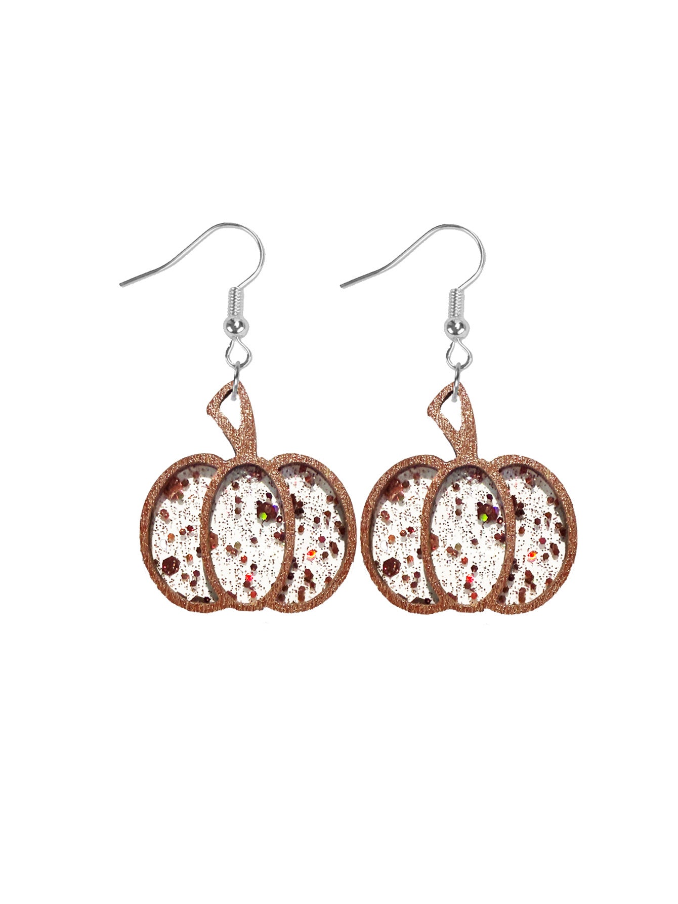 Wholesale Double-layer wooden earrings pendant acrylic earrings