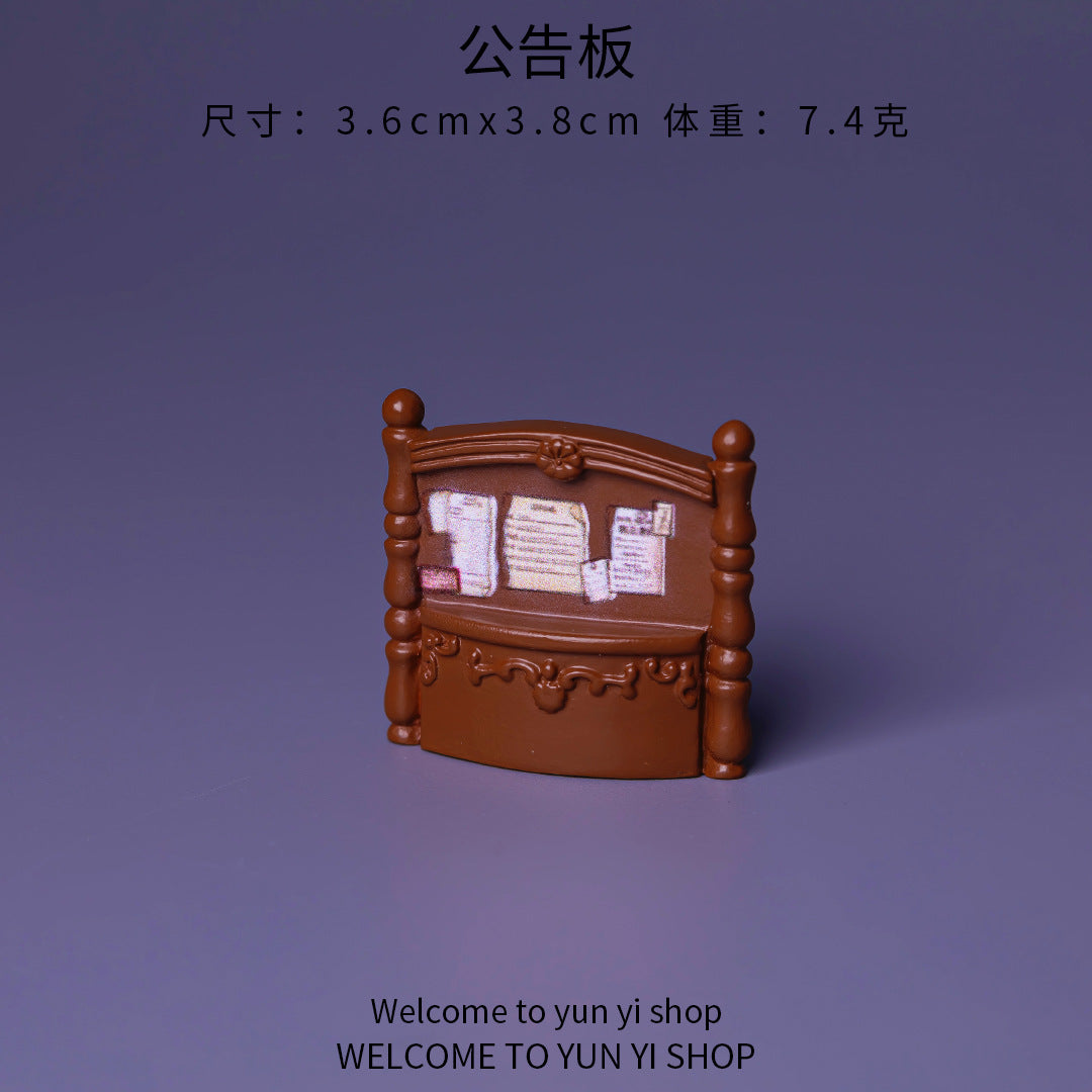 Wholesale European Classic Library Resin Figurine Miniature Desk Decor Creative DIY Car Dashboard Ornament Chic Gift For Resale