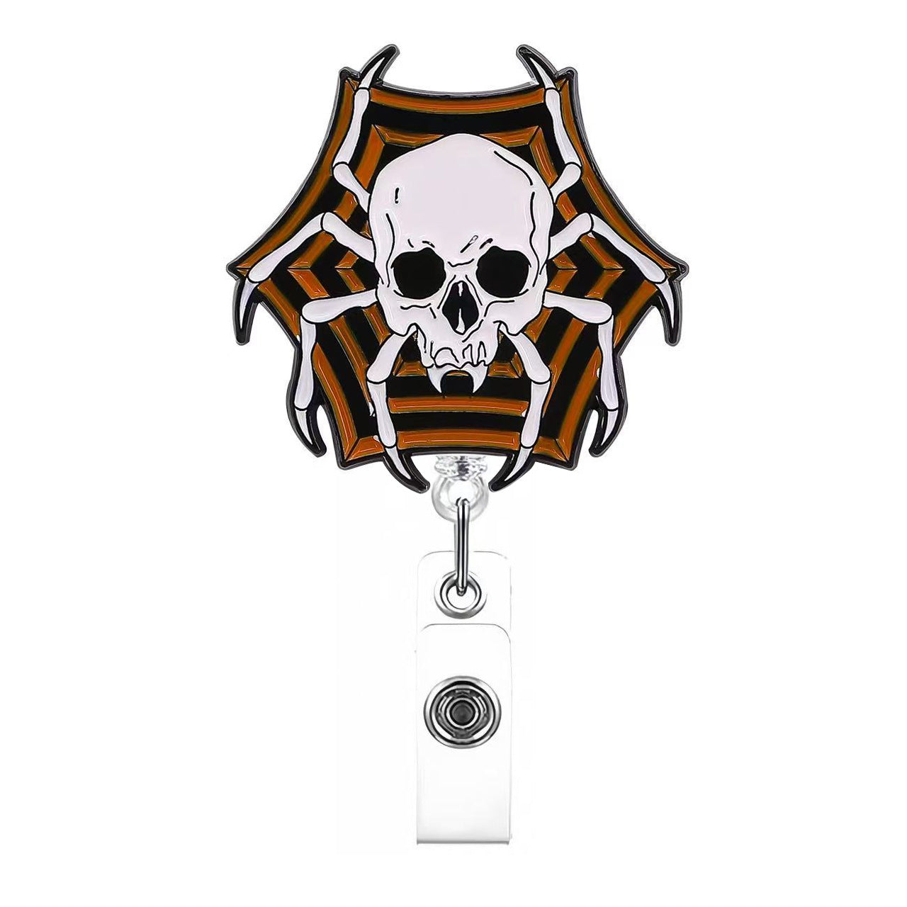 Wholesale Pumpkin Halloween Skeleton Badge Reels