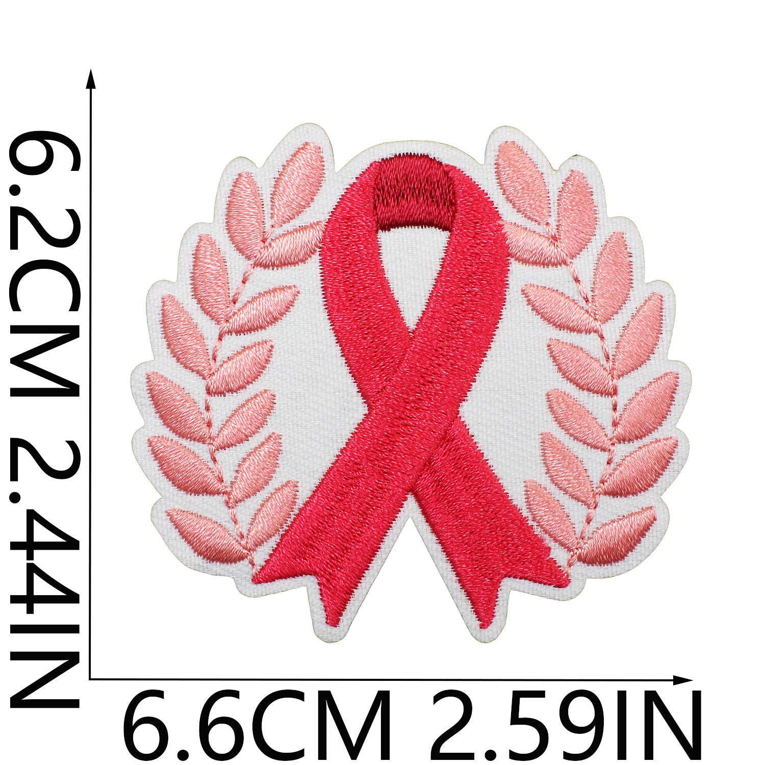 Wholesale Health Day Care for Women Pink Embroidery DIY Patches