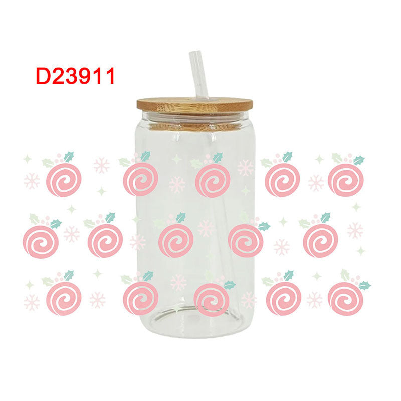 Wholesale Ice cream and french fries beverage 16oz Cup UV DTF Wraps