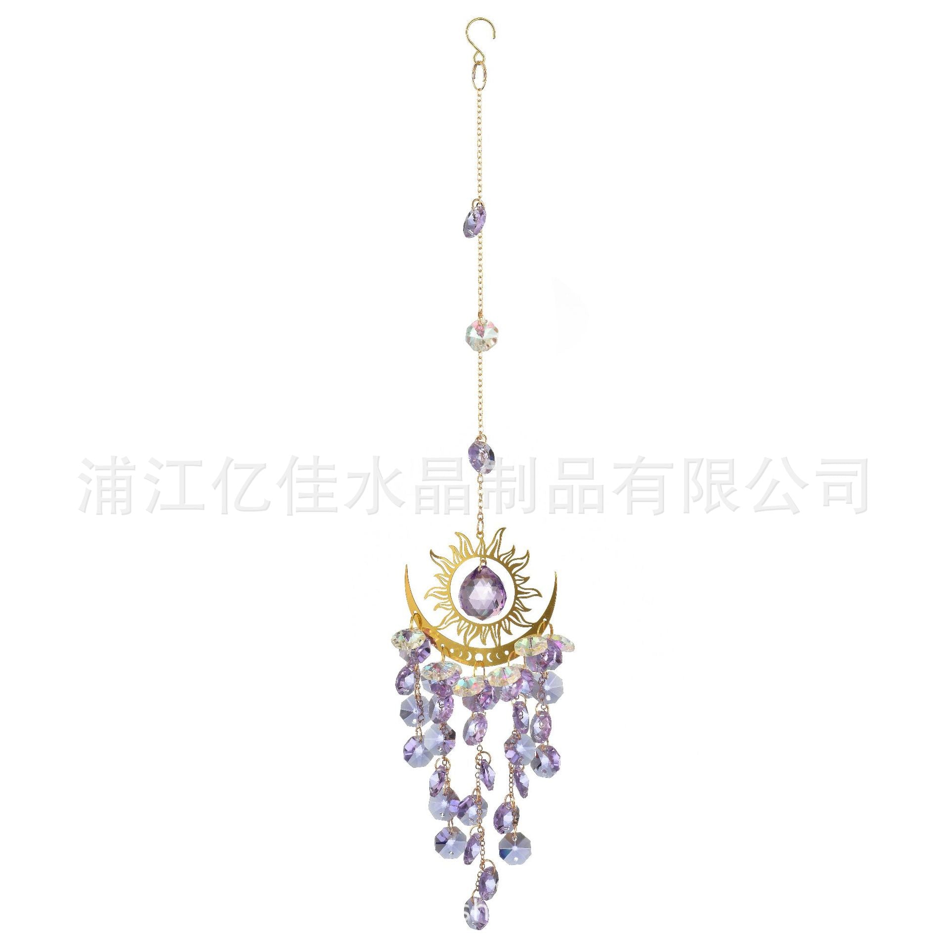 Wholesale Devil' s Eye Sun Moon Crystal Wind Chime