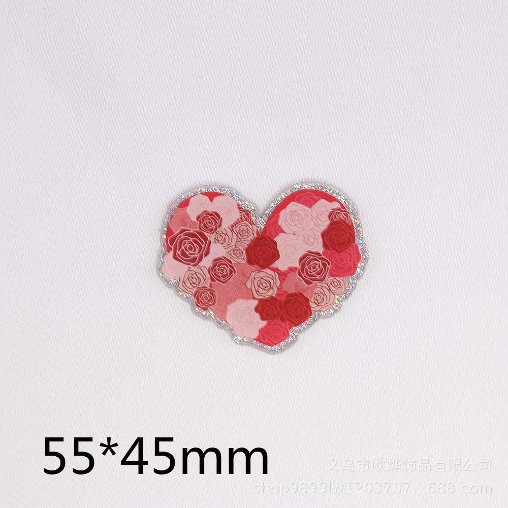 Wholesale 10PCS Valentine's Day Series Peach Heart Bag Pin DIY Patch Jewelry Acrylic