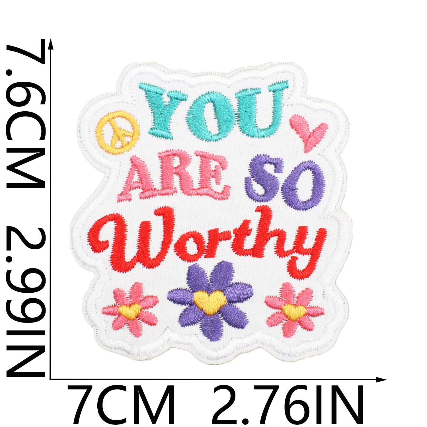 Wholesale Peace Self-love Embroidered Cloth Sticker