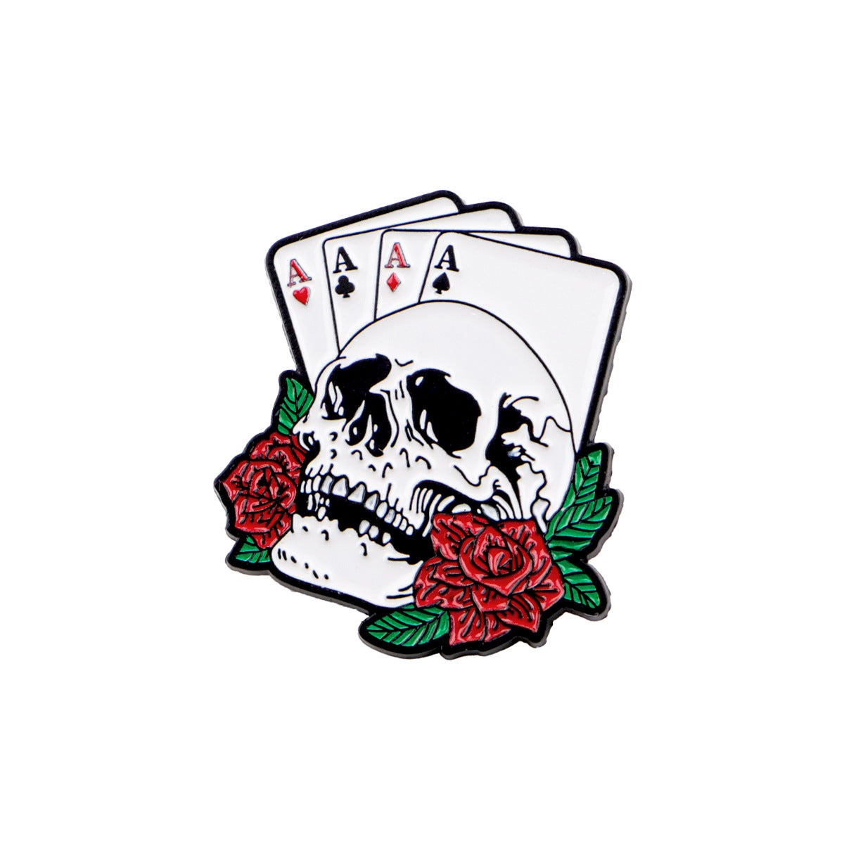 Wholesale  cartoon metal skull brooch badge