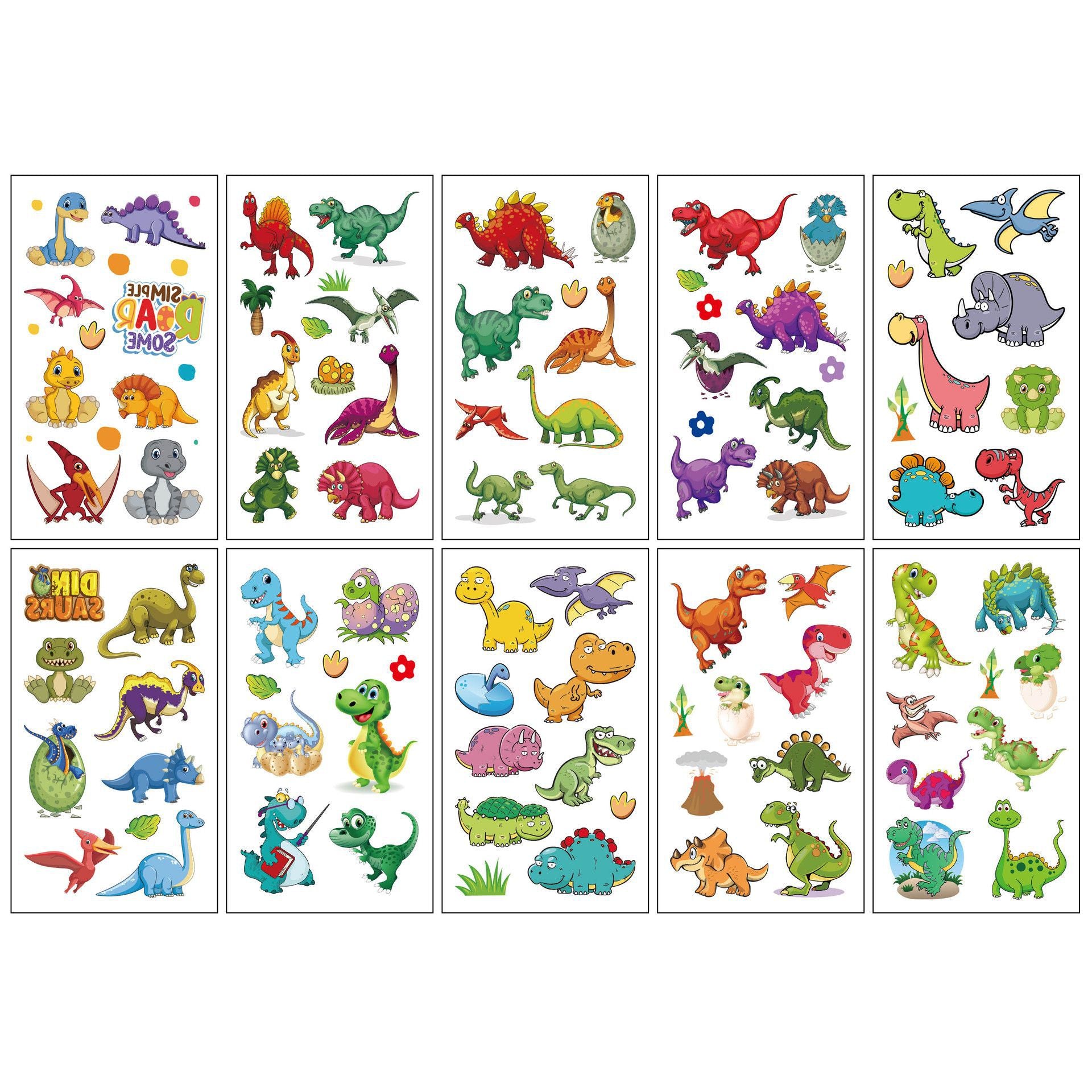 Wholesale 10pcs/sheet Children's cartoon little monster cute tattoo sticker