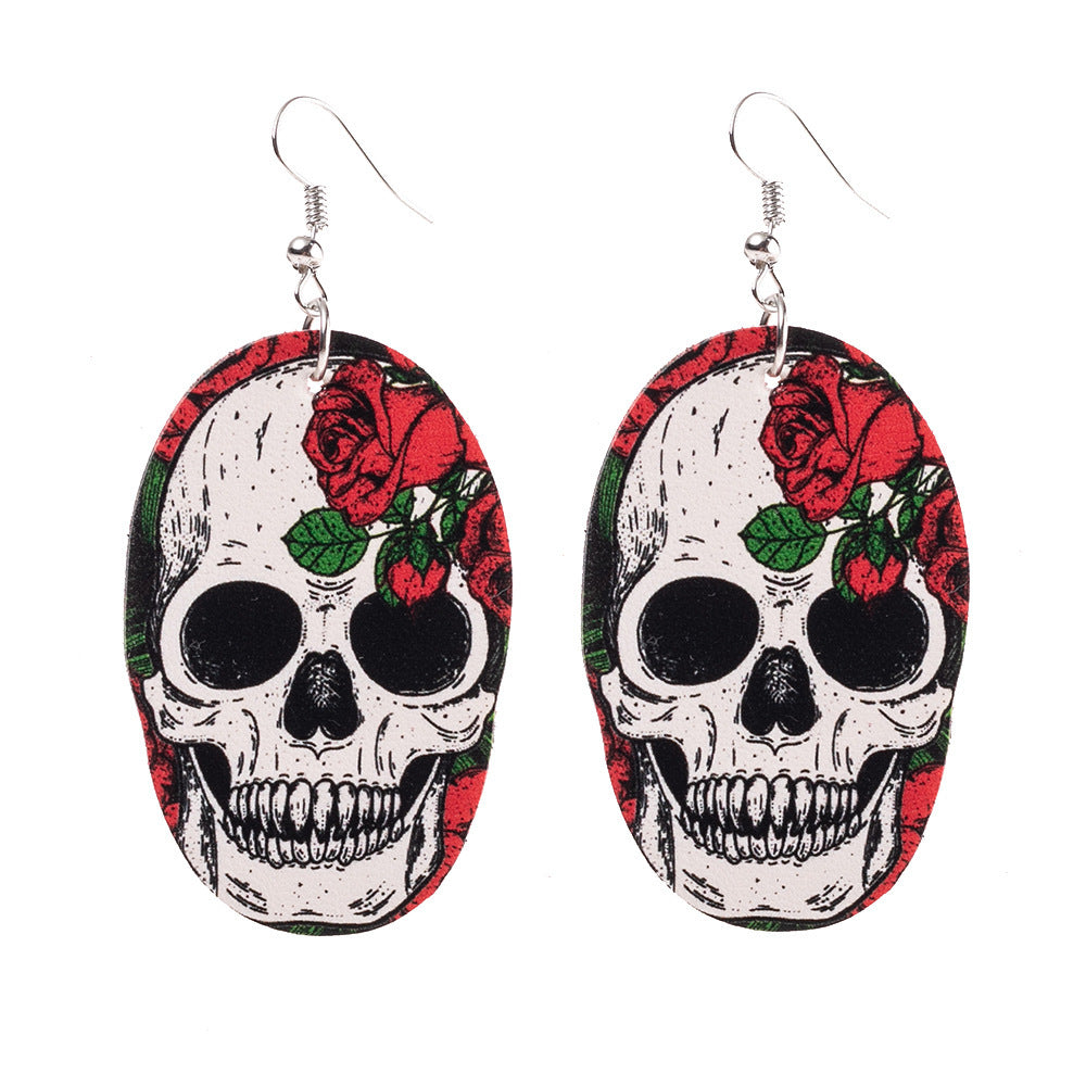Wholesale Carnival Skull Earrings