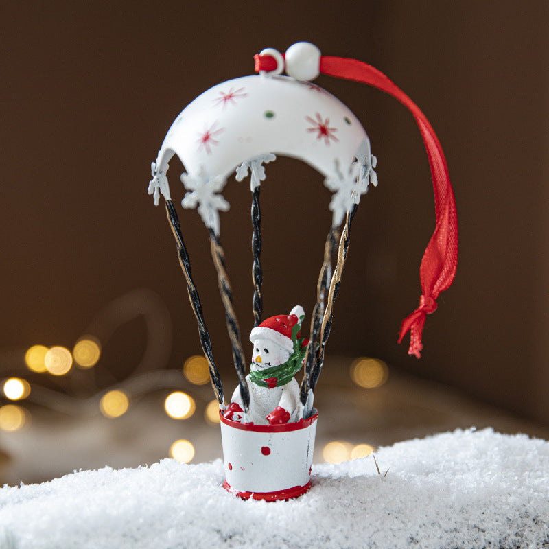 Wholesale Iron Christmas Hot Air Balloon Parachute Christmas Tree Ornament