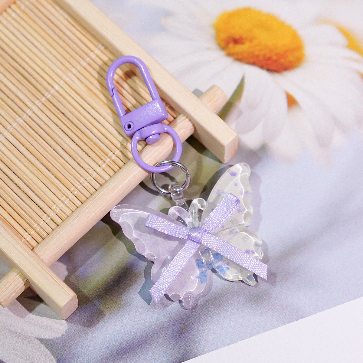 Wholesale Butterfly keychain girly backpack pendant