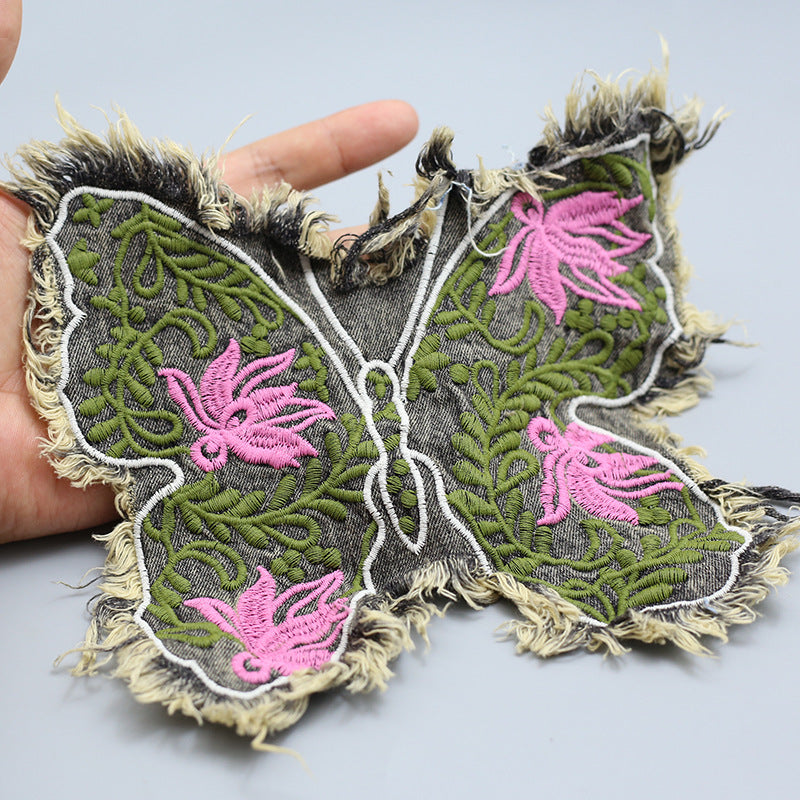 Wholesale Fashion denim butterfly patch