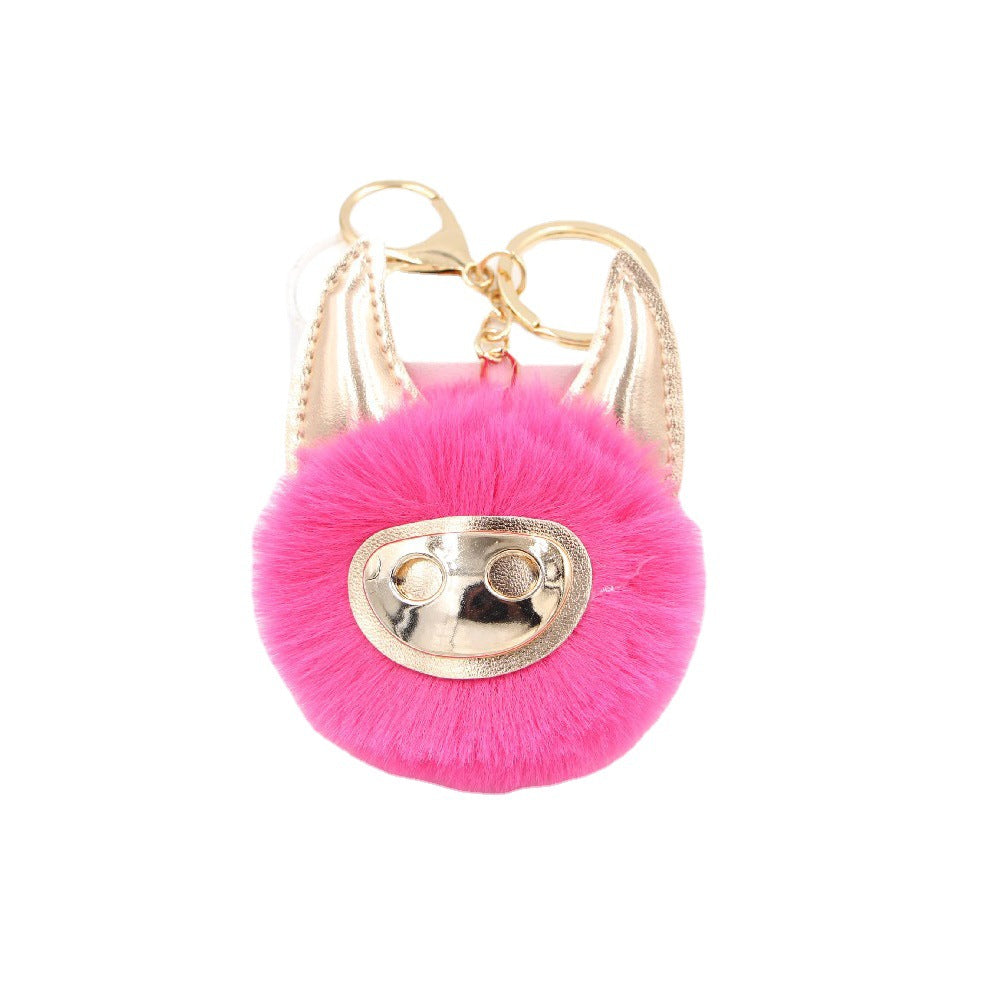 Wholesale Shiny Cute Pig Plush Ball Bag Accessories Pendant