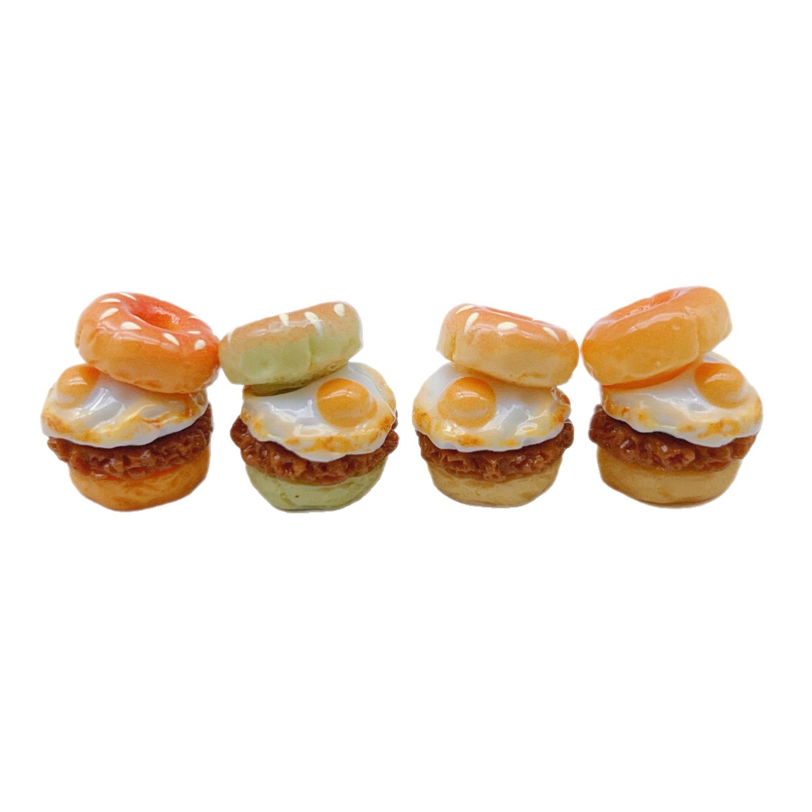 Wholesale 10pcs Donut Egg Burger Miniature Food Toy Mini Burger  Doll Accessories