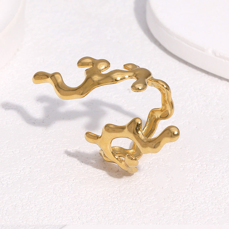 Wholesale Stainless Steel Ring  Simple Style Opening Adjustable Rings