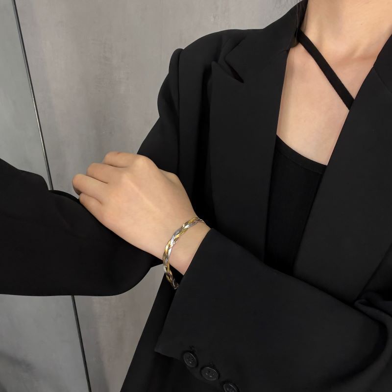 Wholesale Titanium Steel Creative Braided Twist Snake Bone Chain Bracelet