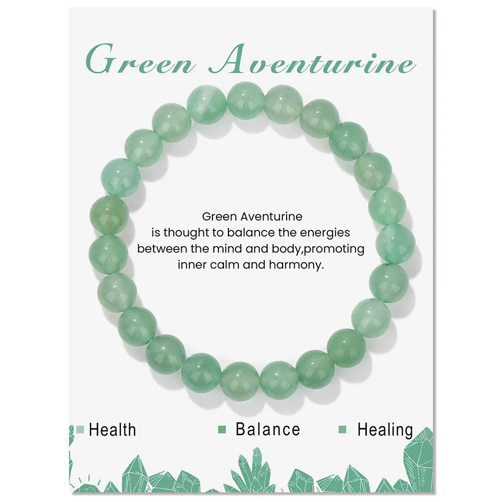 Wholesale Handmade Natural Stone Stretch Bracelet With 8Mm Green Chalcedony Quartz And Tiger Eye Beads Trendy Unisex Jewelry Accessory