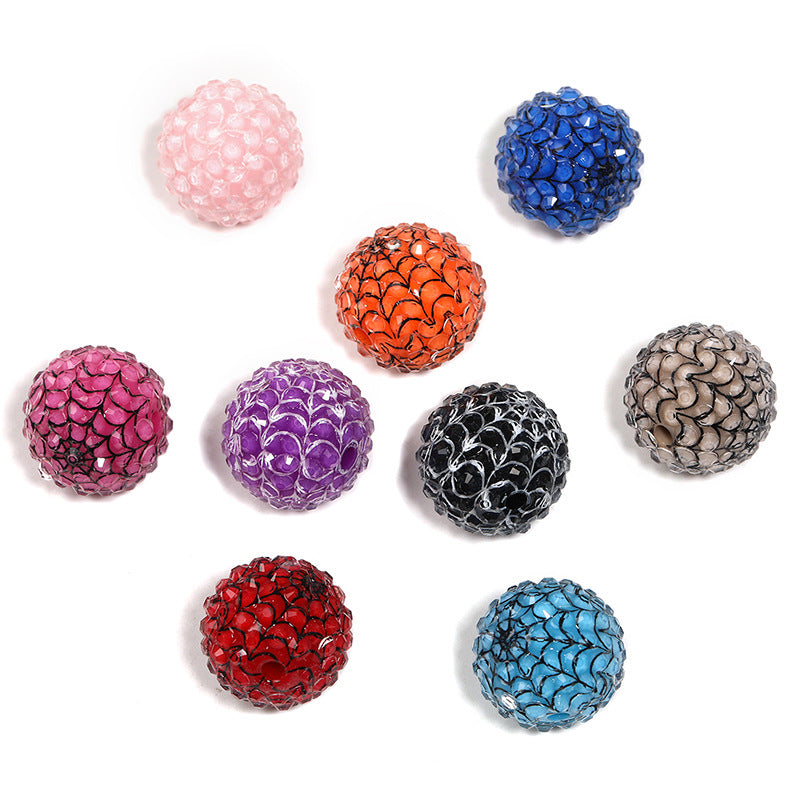 Wholesale 10pcs Christmas resin rhinestone beads  Acrylic Beads