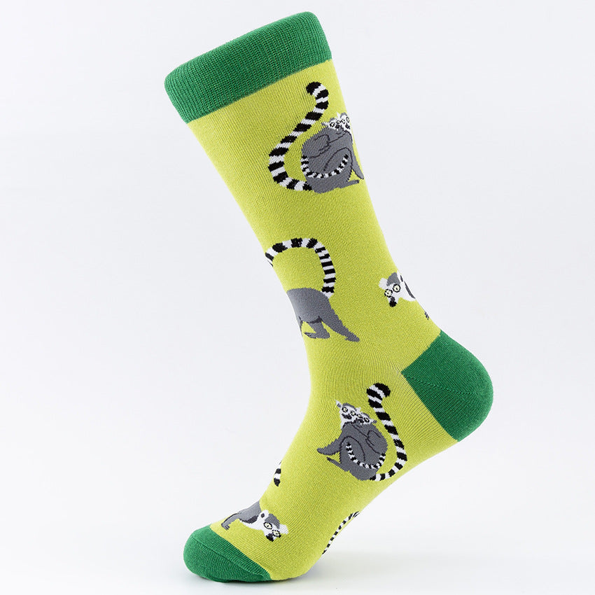 Wholesale Cotton Colored Cartoon Men's Stockings