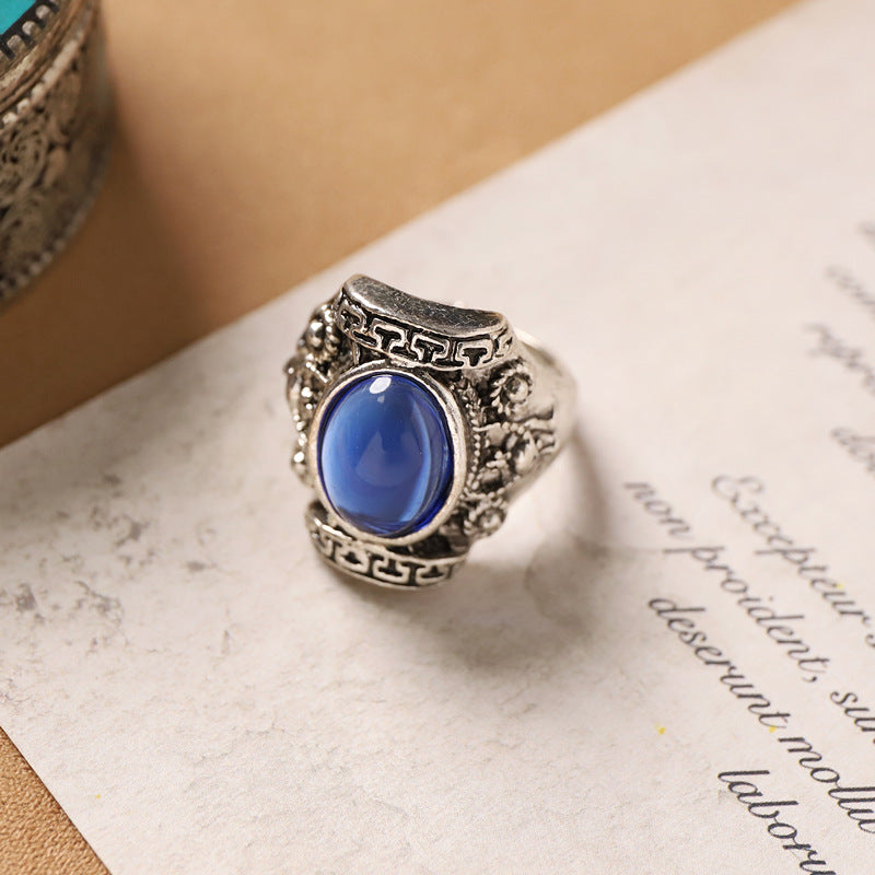 Wholesale Vintage ethnic style carved Bohemian open ring