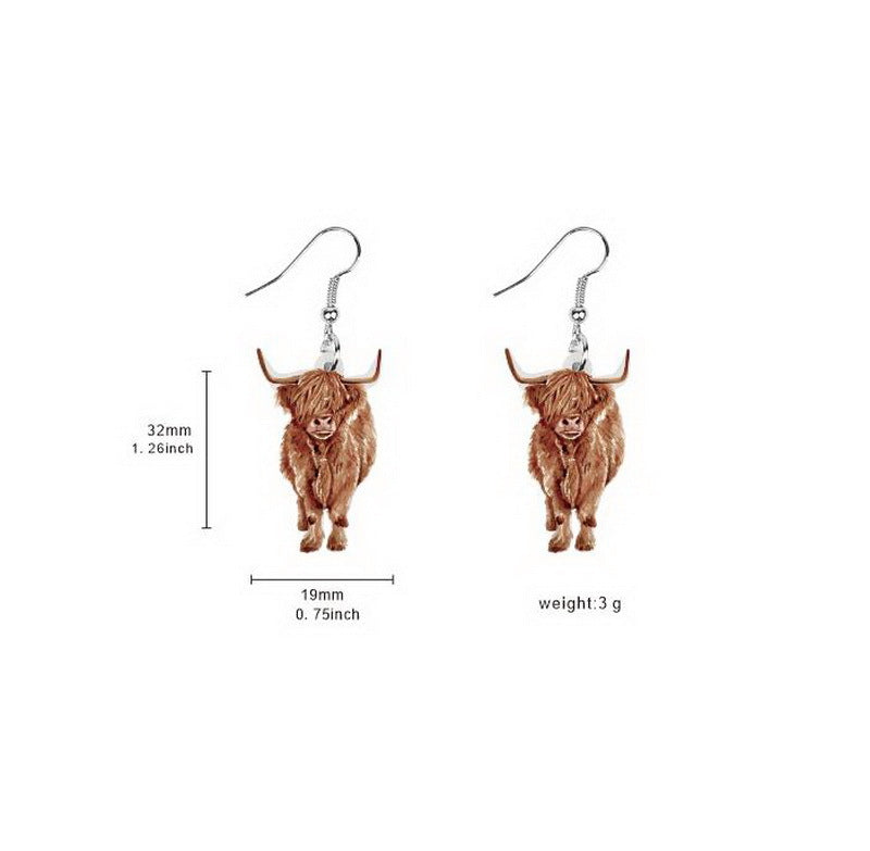 Wholesale 10pcs Rooster, Cow, Hamster, Piglet, Hedgehog, Squirrel, Rabbit, Black Cat, Puppy, Animal Earrings