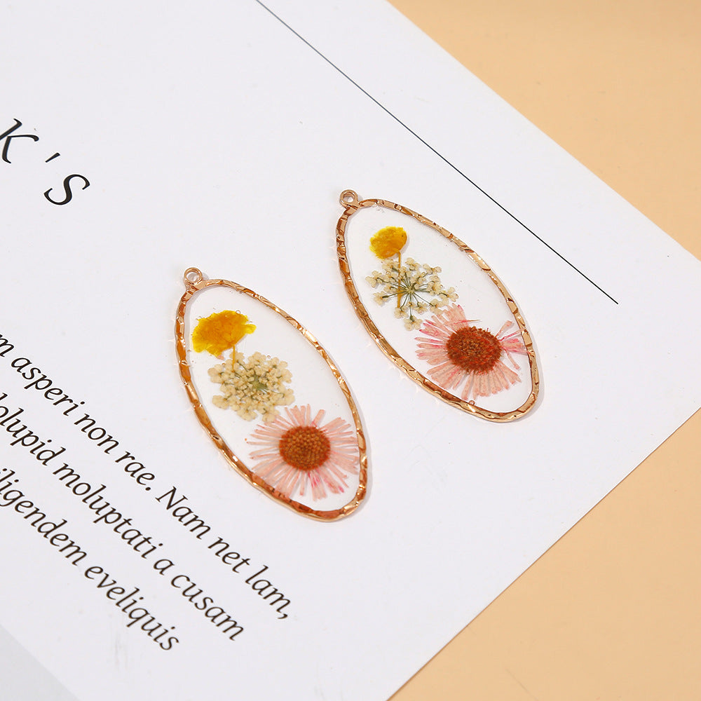 Wholesale 10pcs/packDIY copper wire edge conch real flower dried flower pendant accessories