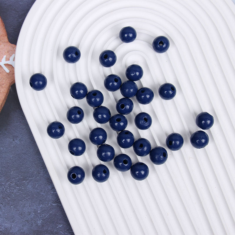 Wholesale 20pcs American Independence Day Five-pointed Star Balloon Wooden Beads