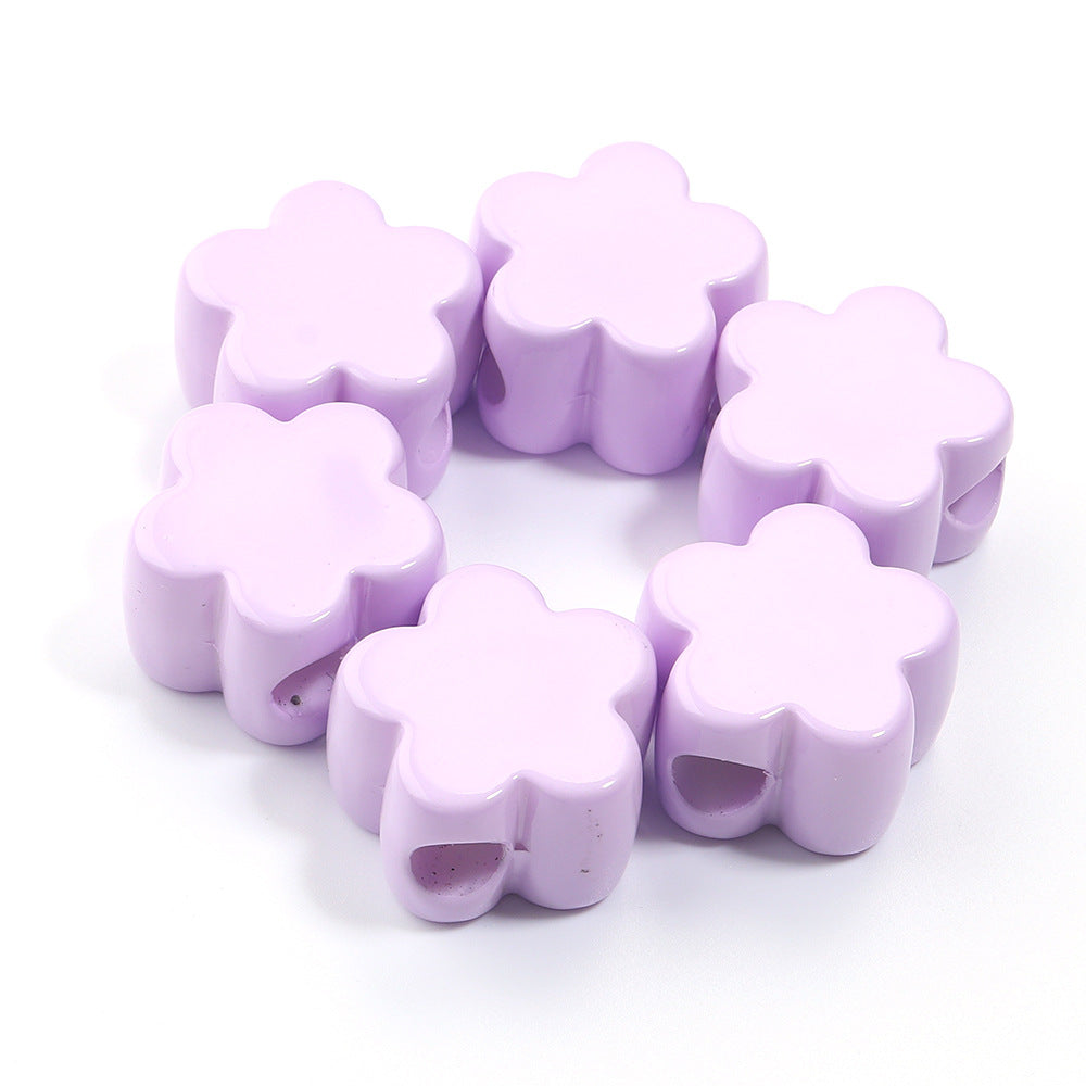 Wholesale 6pcs Acrylic Macaron Color Peach Heart DIY Beads