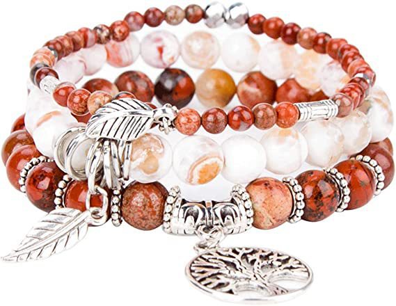 Wholesale Tree of Life Bracelet Turquoise Jasper Agate Gemstone Beaded Bracelet