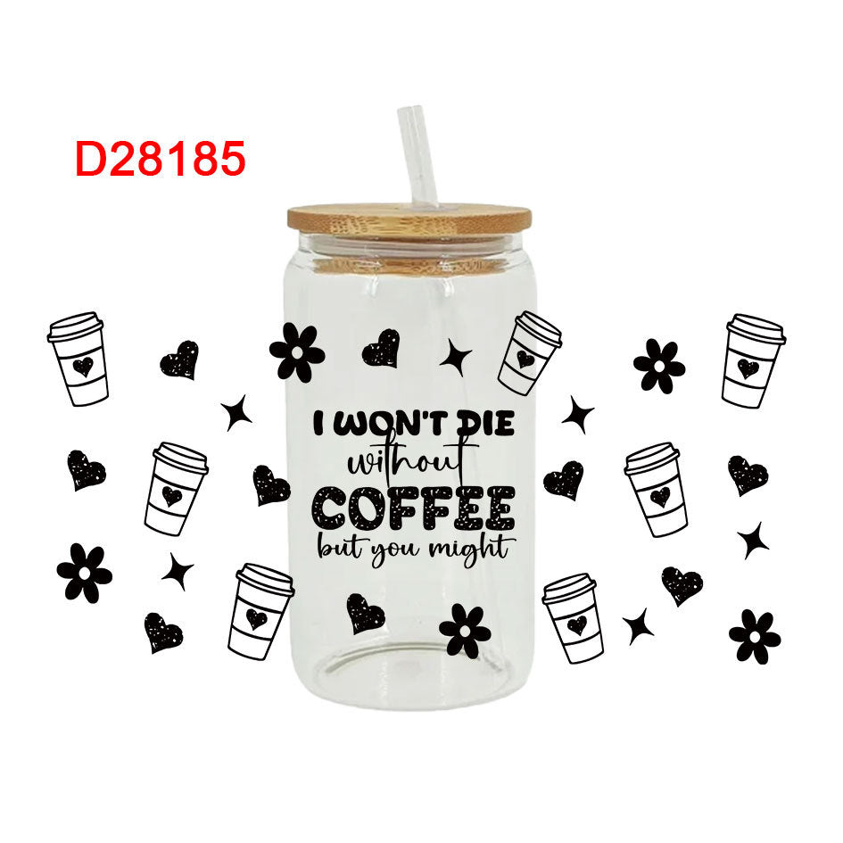 Wholesale Coffee Bean Beverage Series 16oz Cup UV DTF Wraps