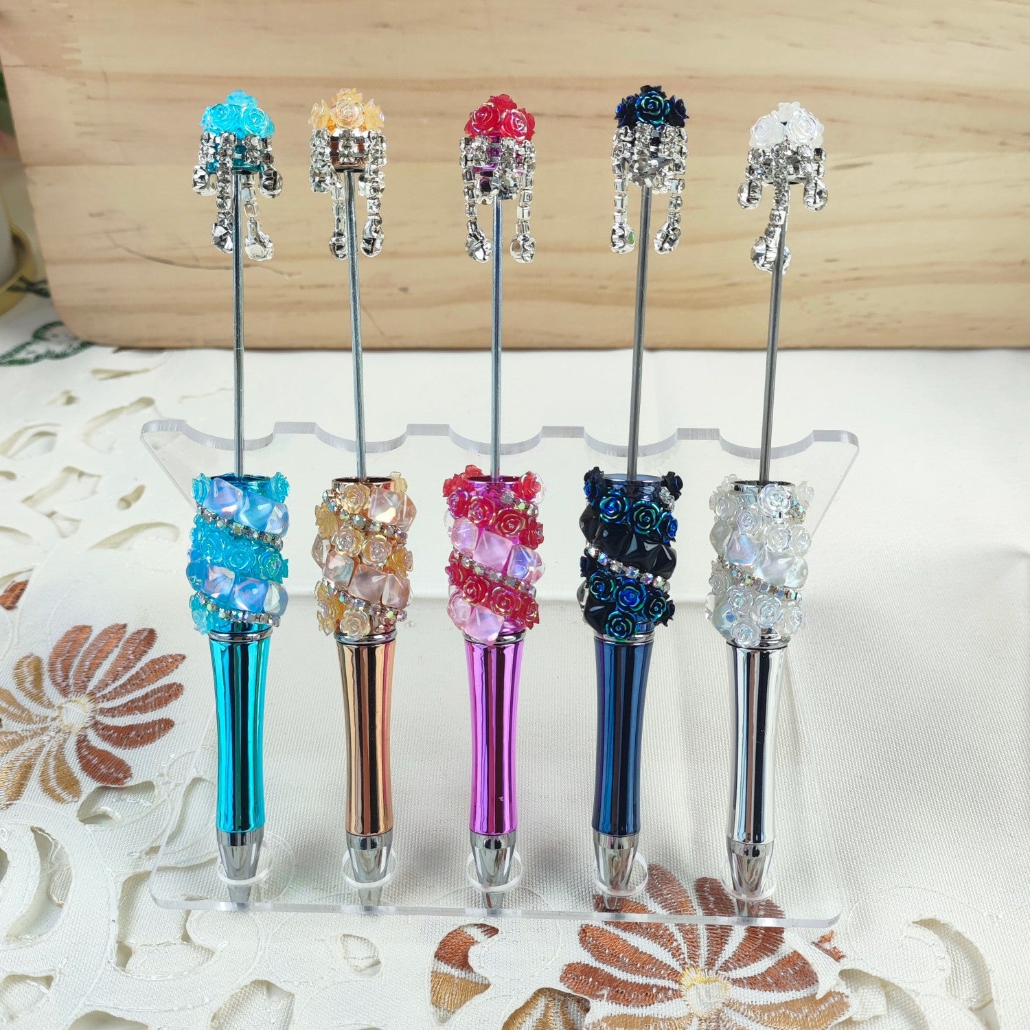 Wholesale Flash Rose Beadable Pen