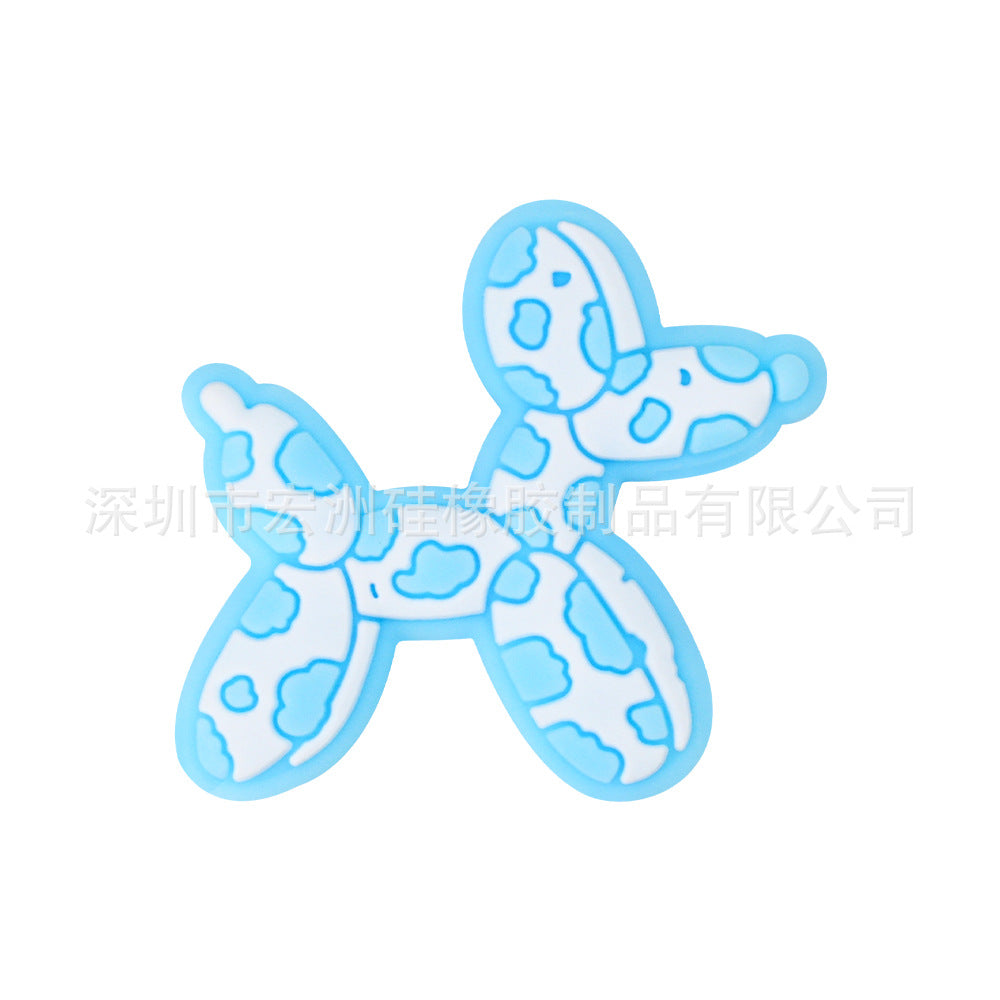 Wholesale 20pcs/ pack balloon dog glue maternal and infant food grade silicone beads