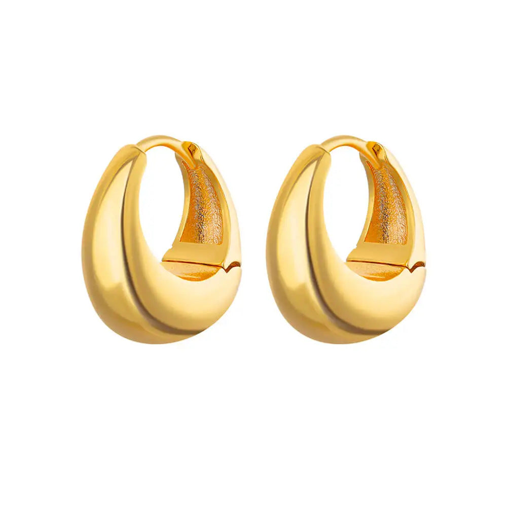 Wholesale Gold Geometric Solid Square Atmospheric Earrings