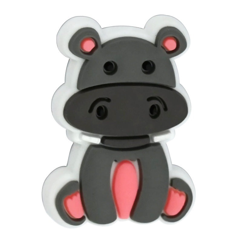 Wholesale Random 100pcs/pack  Cartoon Animal Series Soft Double-Sided Caramel Focal Beads