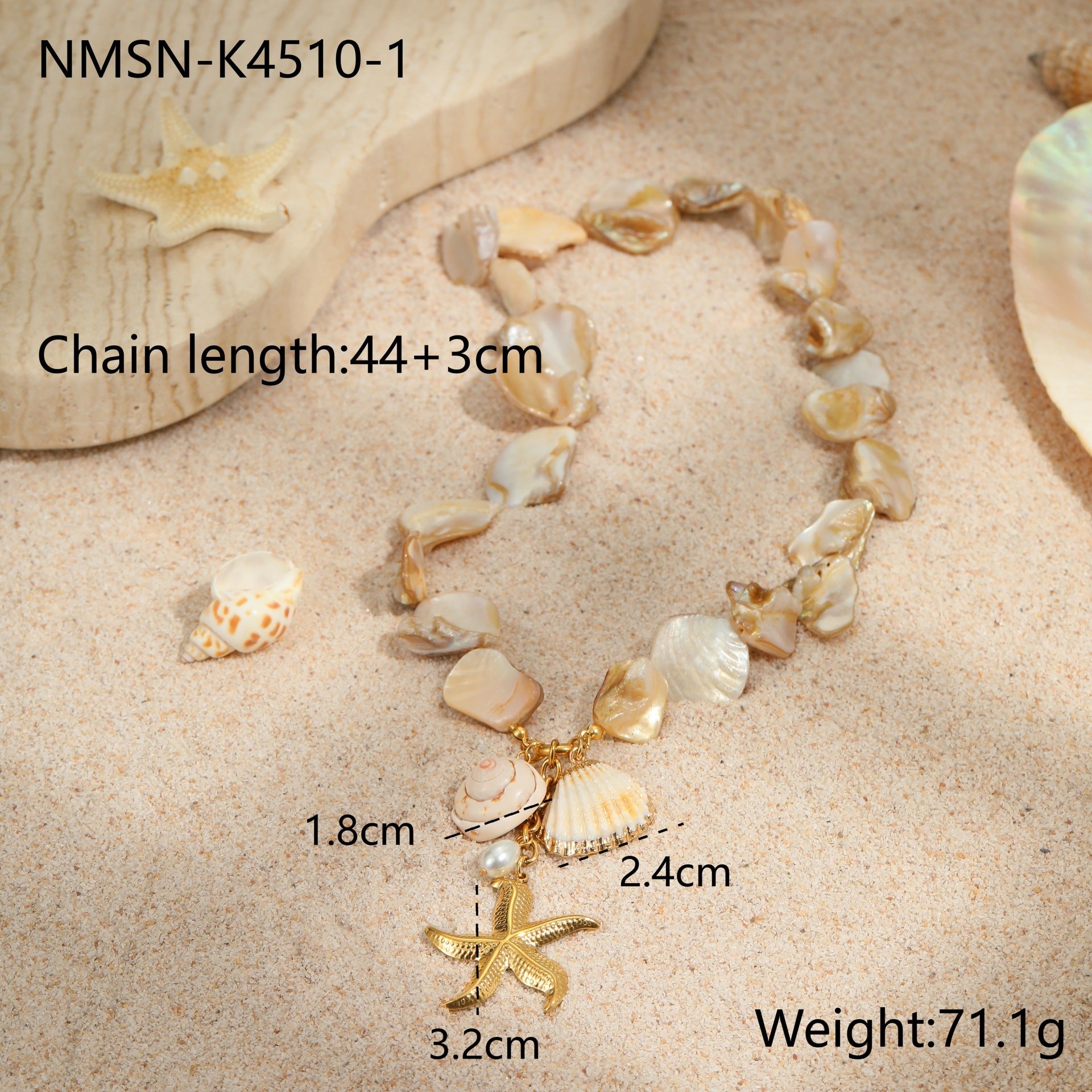 Wholesale Ocean Series Holiday Style Necklace Bracelet Earrings Summer Jewelry