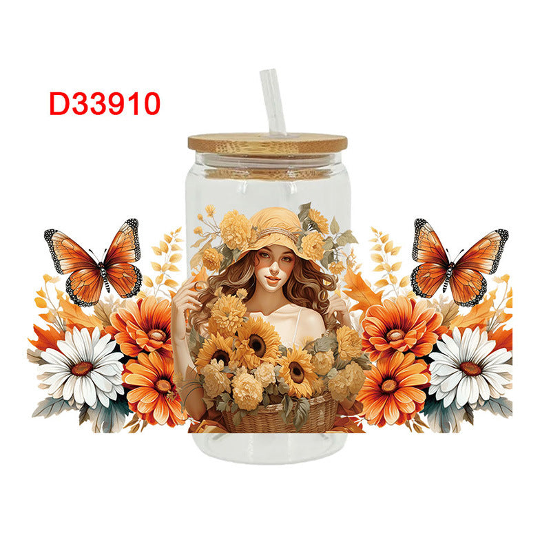 WholesaleWestern Wind Bullhead   16oz Cup UV DTF Wraps