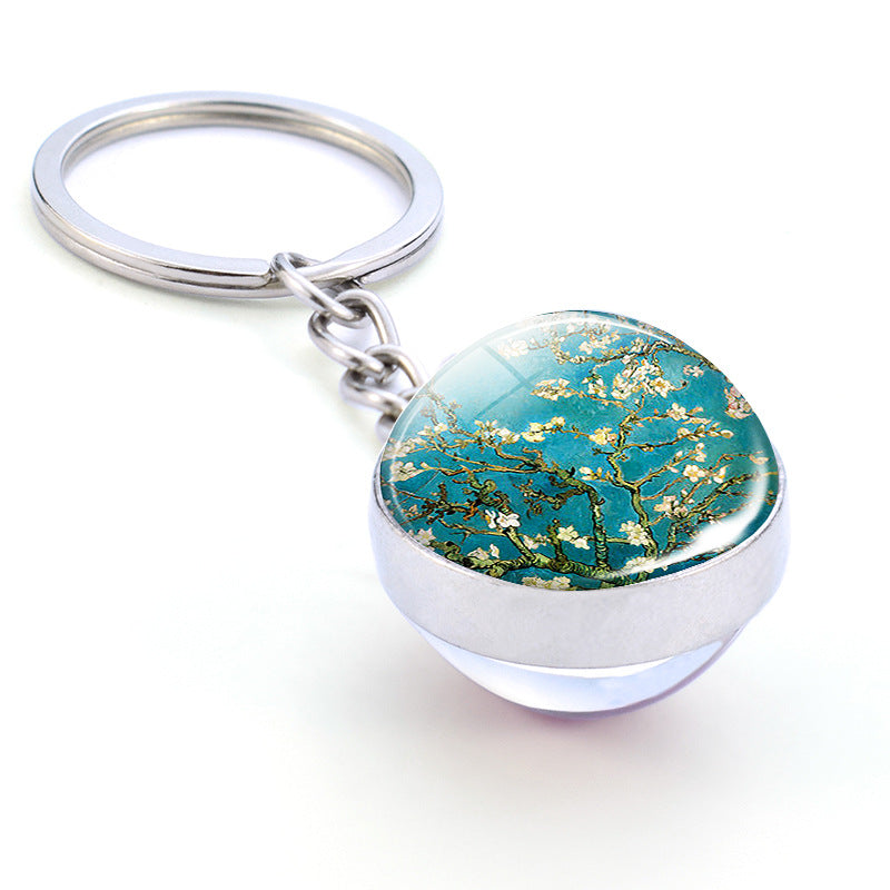 Wholesale Van Gogh Starry Sky Metal Keychains