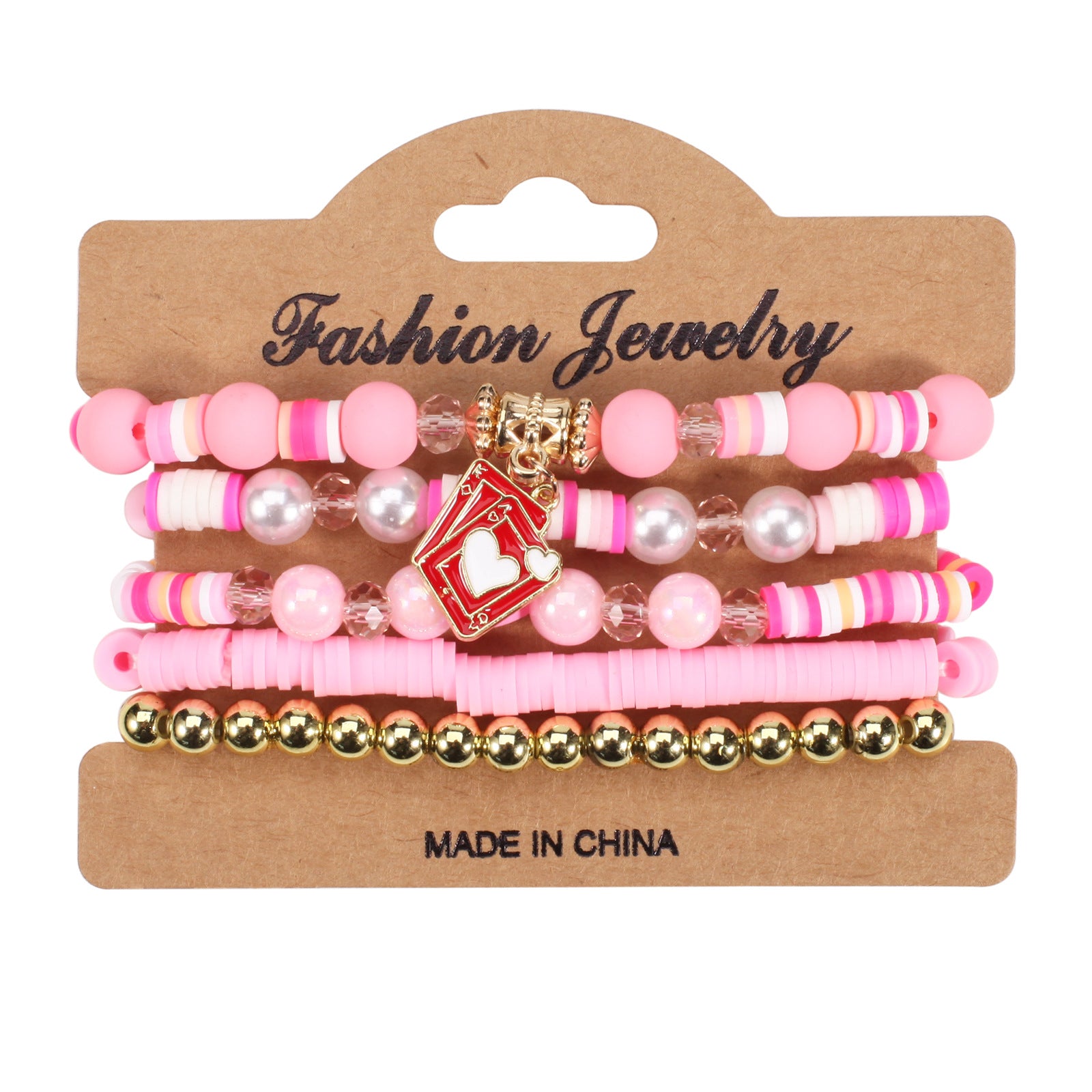 Wholesale Valentine's Day Love 520 Pendant Soft Pottery Artificial Crystal Bracelet Tanabata Gift Multi-layer Elastic Bracelet