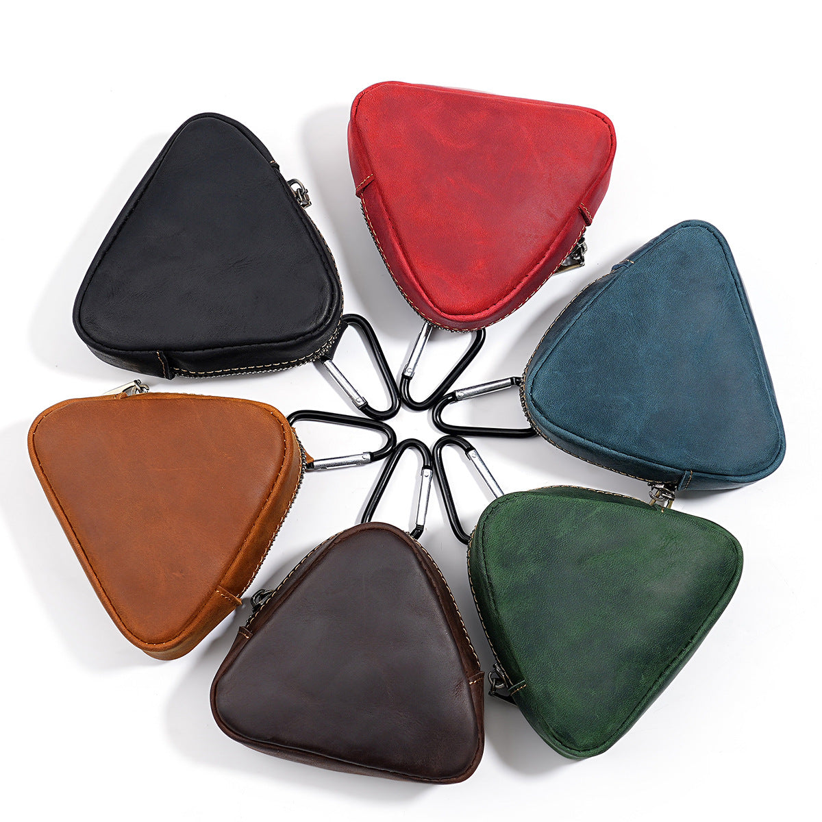 Wholesale Crazy horse leather waist coin purse multifunctional genuine leather key bag