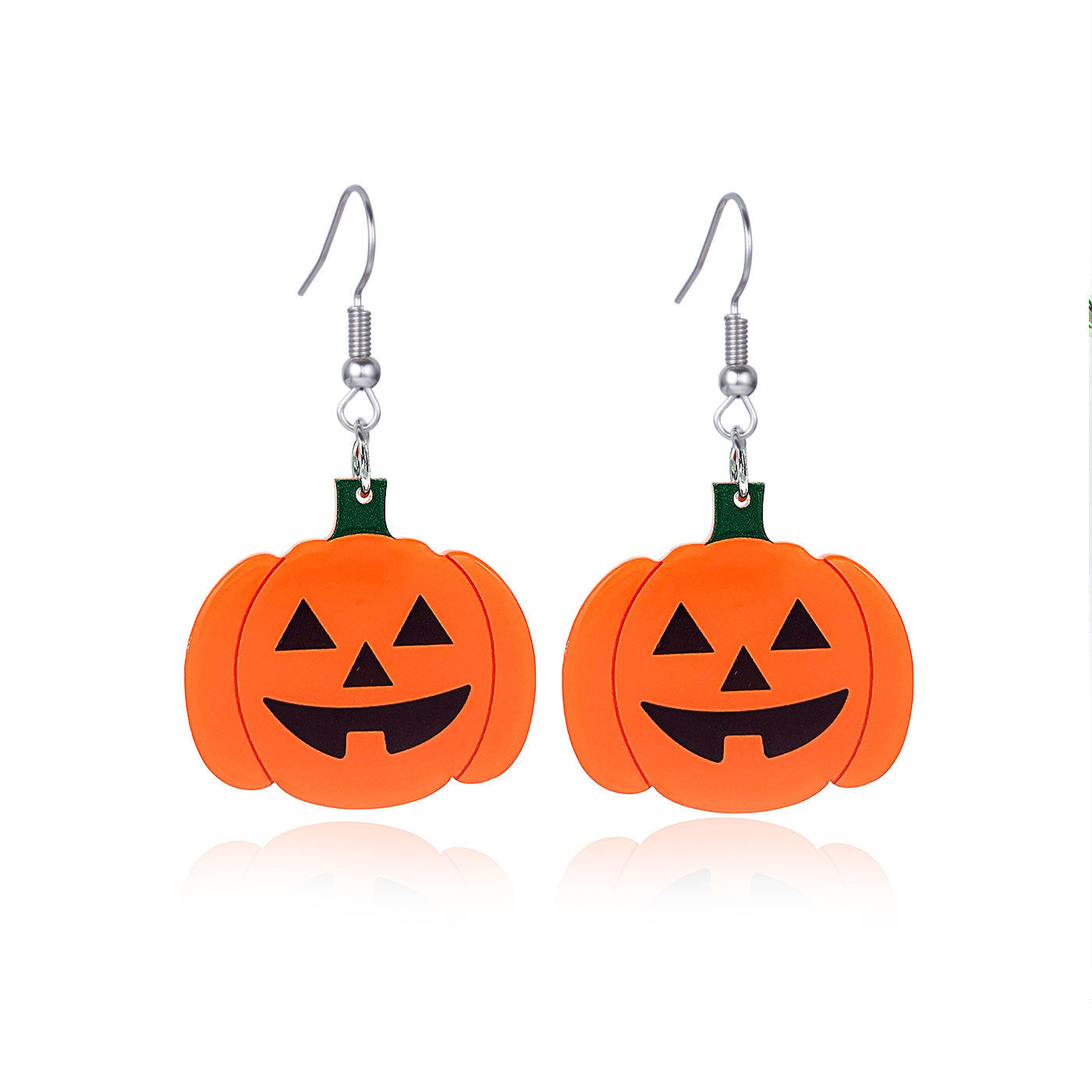 Wholesale   Web Pumpkin Stud Earrings Trendy Rhinestone Cartoon Jewelry Accessory For Party Gift