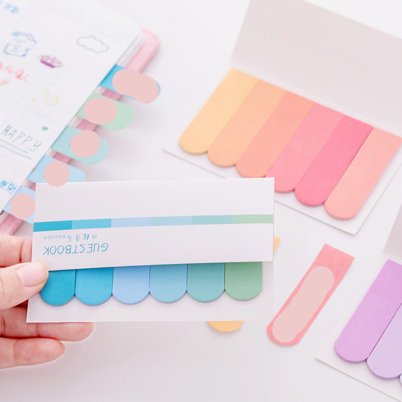 Wholesale Morandi six gradual change message N times sticky note note note paper simple portable student stationery
